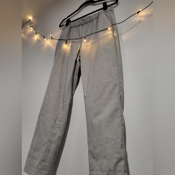 Banana Republic Small Black White Tattersall Plaid Pants - Picture 7 of 9